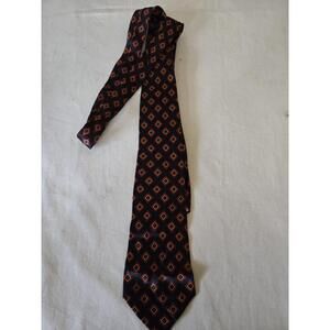 Argence Men's White Geometric Adjustable Silk Designer Necktie France